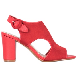 Weide Sandale construite cu piele de căprioară roșu Weide Sandale construite cu piele de căprioară roșu