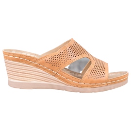 GOLL Papuci ușori cu pană maro