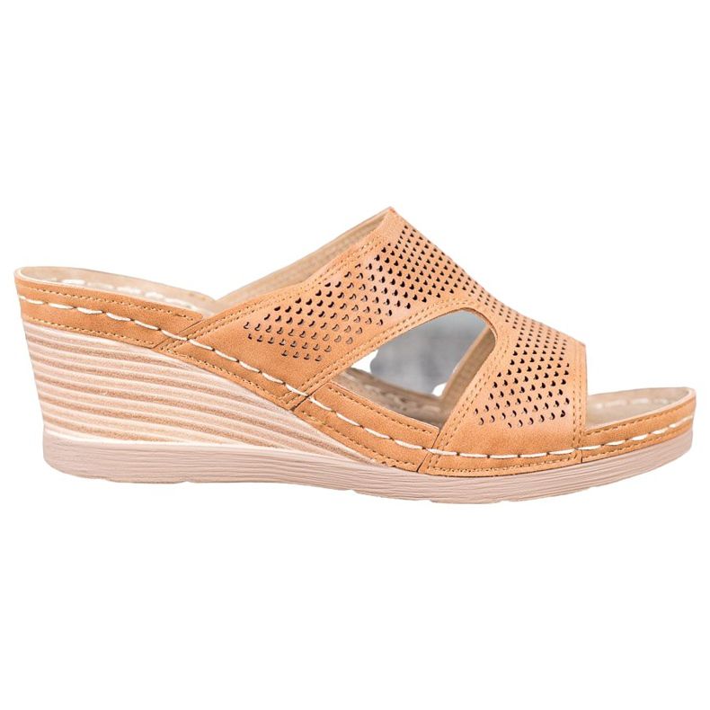 GOLL Papuci ușori cu pană maro