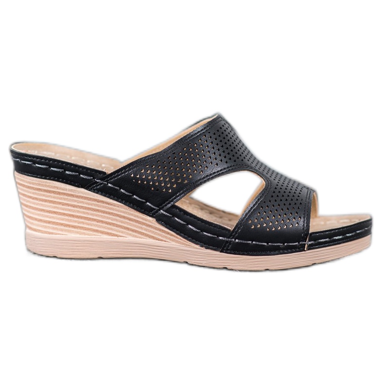 GOLL Papuci ușori cu pană negru