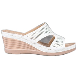 GOLL Papuci ușori cu pană alb