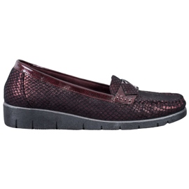 SHELOVET Mocasini textile roșu SHELOVET Mocasini textile roșu