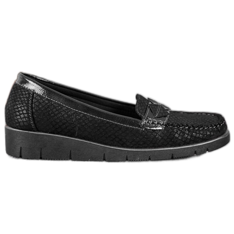SHELOVET Mocasini textile negru