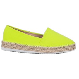 Small Swan Espadrile textile verde galben
