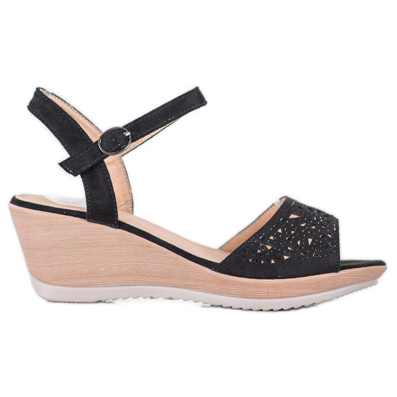 SHELOVET Sandale deschise ușoare negru