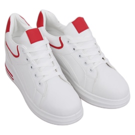 Adidași de culoare albă HY-231 Roșu roşu