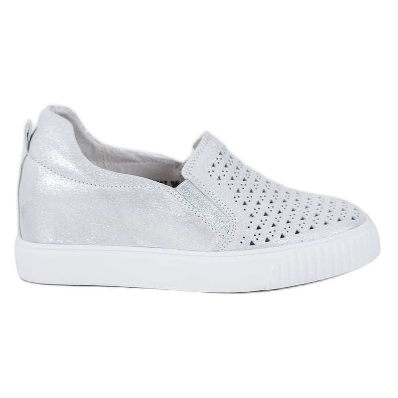 Filippo Sliponi din piele pe pană gri