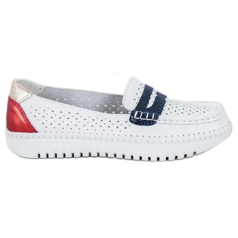 Filippo Mocasini confortabili din piele alb Filippo Mocasini confortabili din piele alb