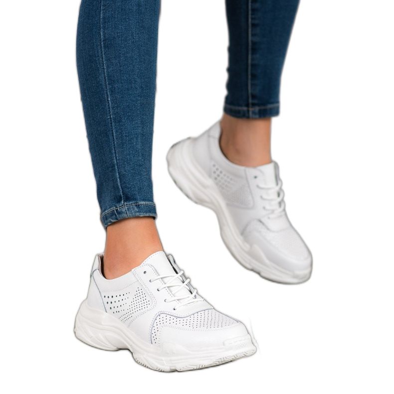 Filippo Adidași clasici din piele alb