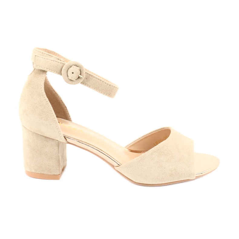 Sandale casual pe toc înalt VINCEZA maro