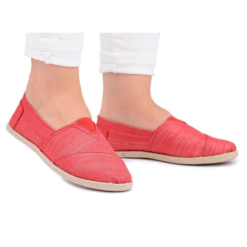 NEWS Espadrile Red Glitter pentru femei de la Emmera roșu