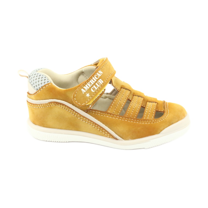 Sandale băieți American Club GC12/20 cu velcro, galbene