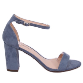 Sandale cu toc albastru CD59P Albastru Sandale cu toc albastru CD59P Albastru