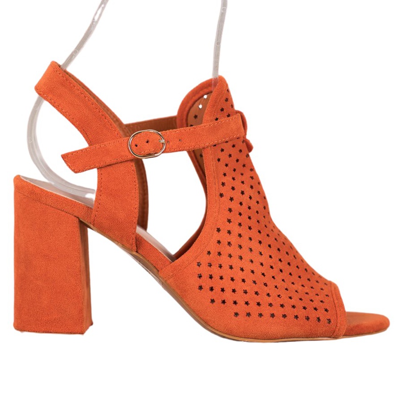 Small Swan Sandale ajurate în stele portocale