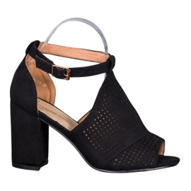 Small Swan Sandale calate elegante negru Small Swan Sandale calate elegante negru