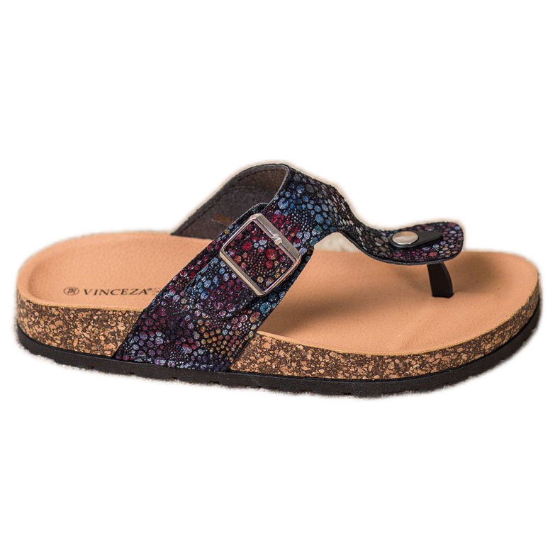 Flip-flops cu cataramă VINCEZA negru multicolor Flip-flops cu cataramă VINCEZA negru multicolor