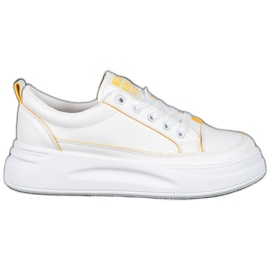 SHELOVET Adidași pe platforma fată drăguță alb