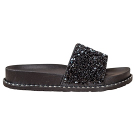 Papuci pe platforma VINCEZA negru