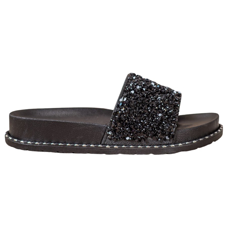 Papuci pe platforma VINCEZA negru