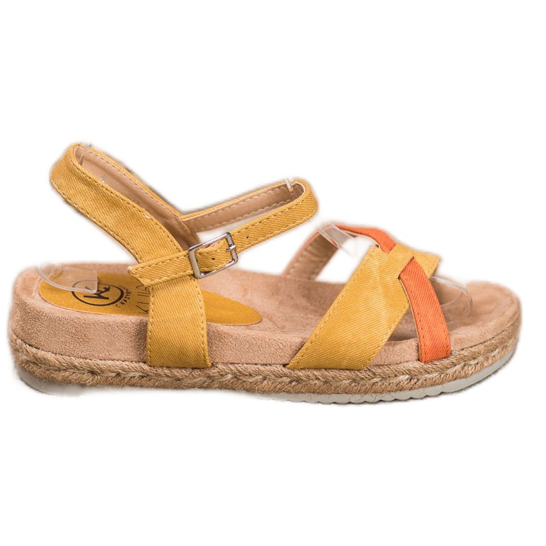 Kylie Sandale espadrile galben