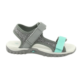 Sandale American Club RL24/20 gri cu inserție din piele Sandale American Club RL24/20 gri cu inserție din piele