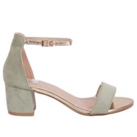 Sandale cu toc celadon M307P Verde
