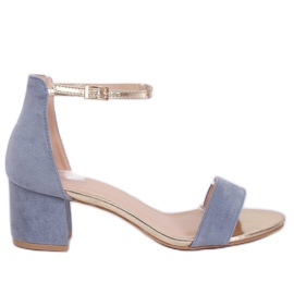 Sandale cu toc albastru M307P Albastru