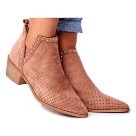 Bellucci Cizme de damă pe toc de piele de căprioară deschise roz Margate Bellucci Cizme de damă pe toc de piele de căprioară deschise roz Margate