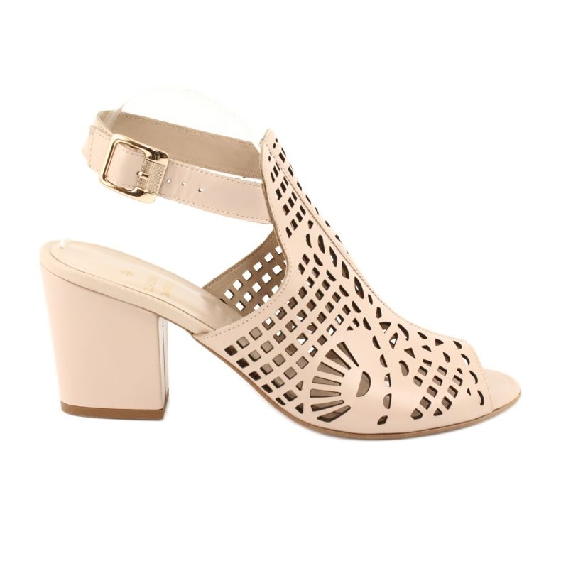 Sandale pe o bară Laura Messi 1924 Piele Bej Montoro roz