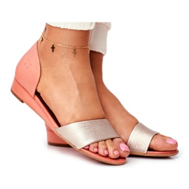 Sandale pentru femei Maciejka Leather Peach 1971 Nomara portocale galben