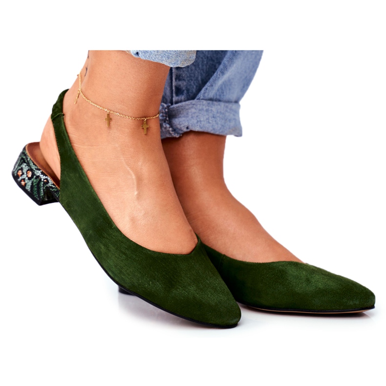 Pompele de damă din piele Slip-on Maciejka Miami Green 04482-09 verde Pompele de damă din piele Slip-on Maciejka Miami Green 04482-09 verde