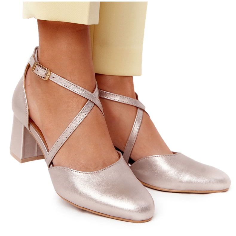 Pompele de damă Piele Maciejka Auriu 04070-25 de aur