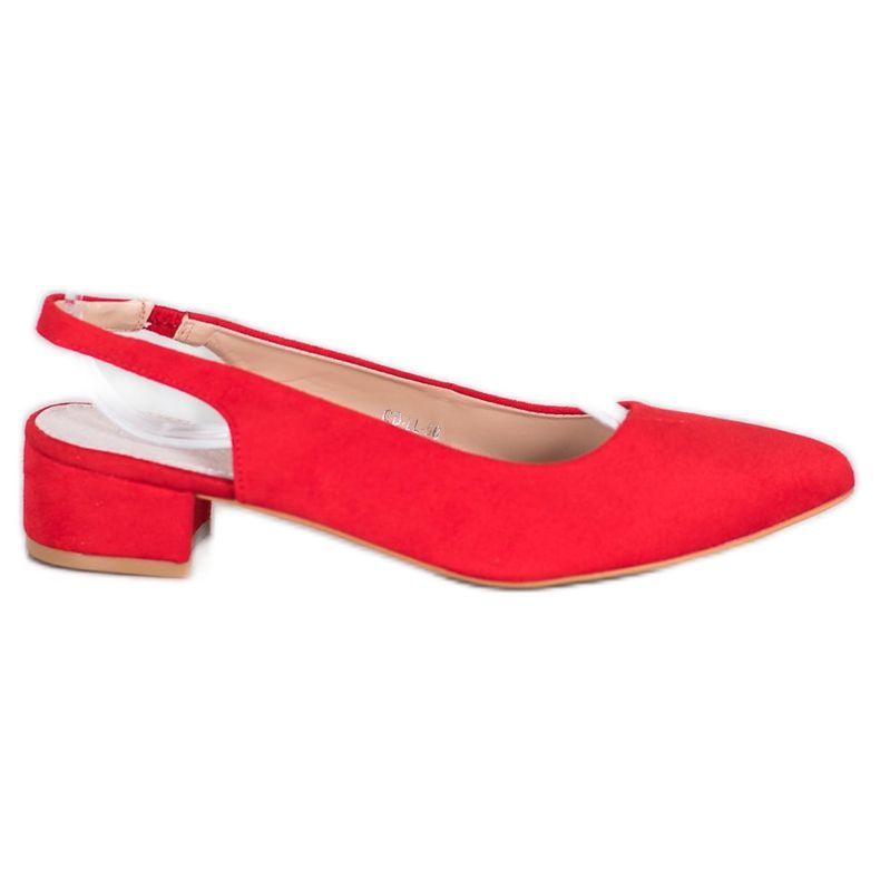 Goodin Pompele cu toc descoperit roșu