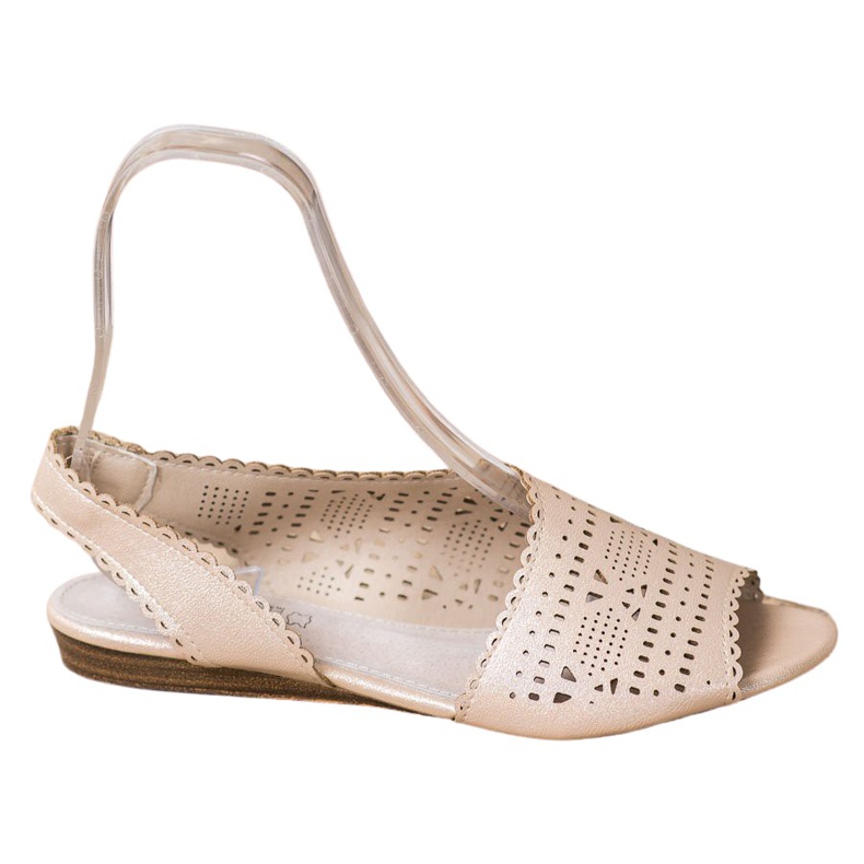 Goodin Sandale aurii strălucitoare de aur