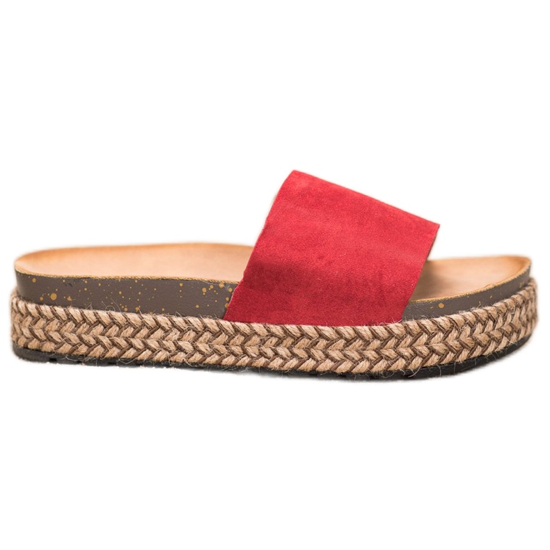 Comer Papuci casual pe platformă roșu