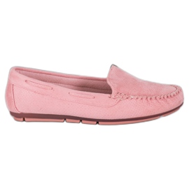 Clowse Mocasini din piele de căprioară roz Clowse Mocasini din piele de căprioară roz