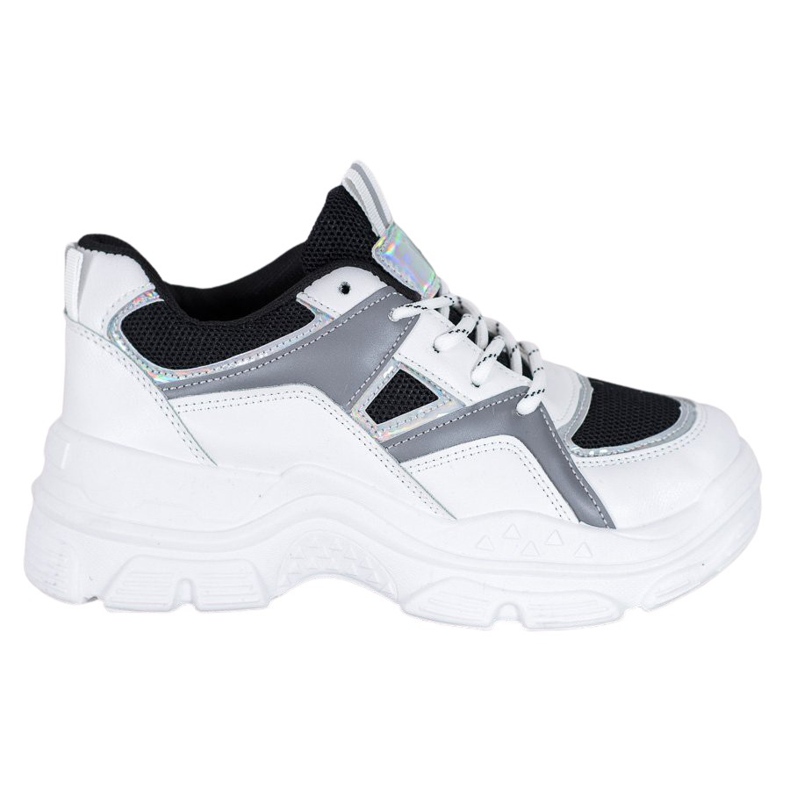 Sweet Shoes Adidași legați alb negru