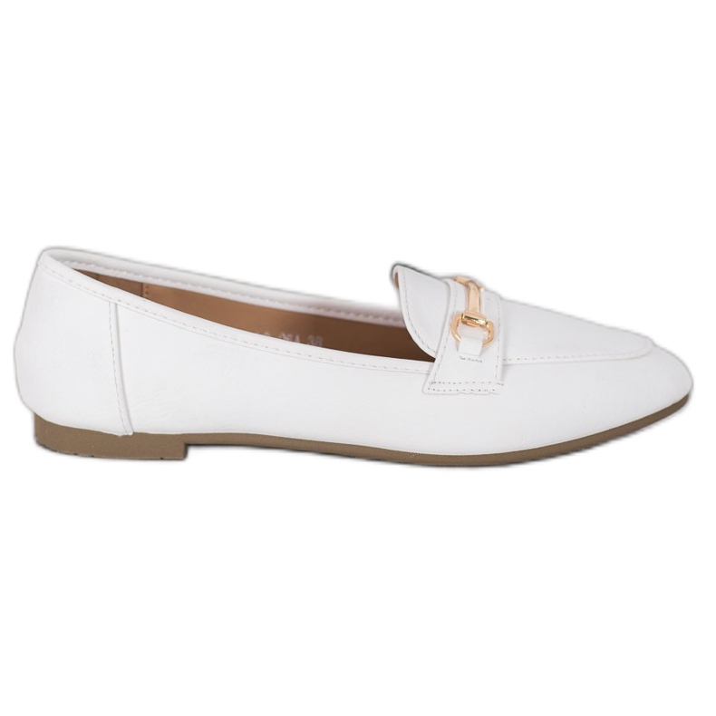 Nio Nio Mocasini eleganți cu piele ecologică alb