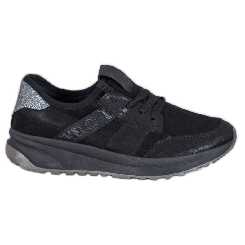 SHELOVET Pantofi sport negri negru