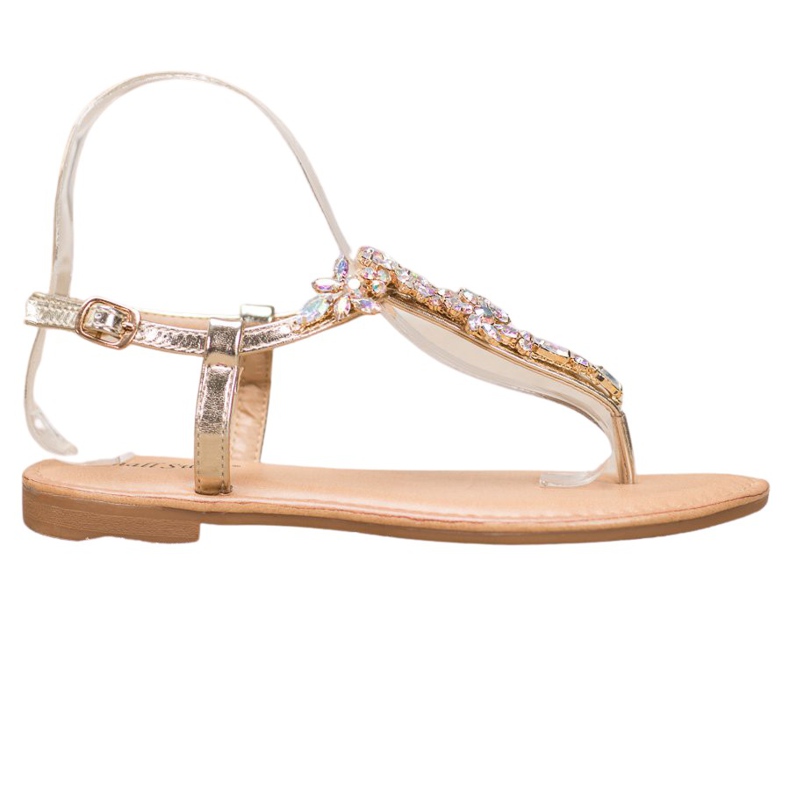 Small Swan Sandale elegante cu zirconiu cubic galben Small Swan Sandale elegante cu zirconiu cubic galben