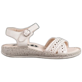 SHELOVET Sandale ușoare pe platformă bej