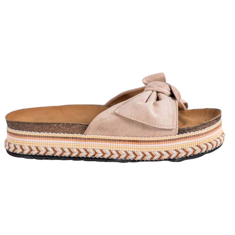 SHELOVET Papuci la modă pe platformă maro