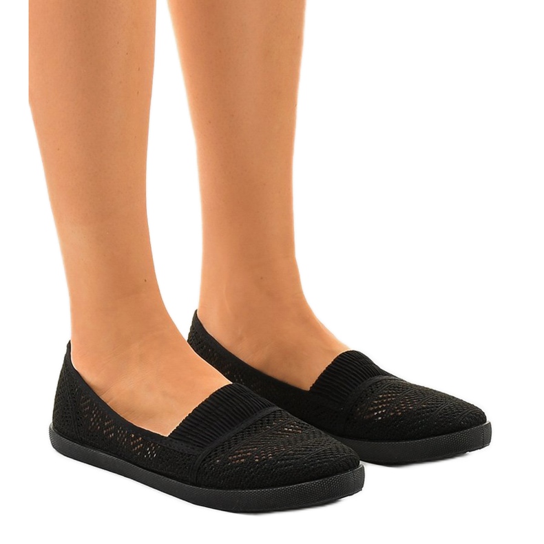 Adidași alunecați negri CB1711 negru