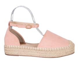 SHELOVET Espadrile Cu Cataramă roz SHELOVET Espadrile Cu Cataramă roz