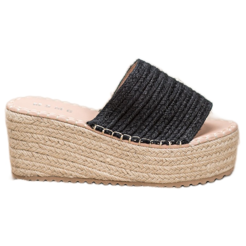 SHELOVET Sandale cu pene împletite negru