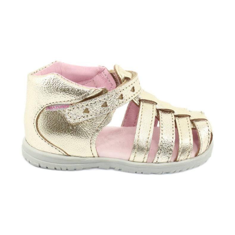 Sandale din piele aurie Mazurek 245 de aur Sandale din piele aurie Mazurek 245 de aur