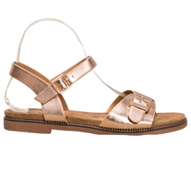 Small Swan Sandale Aurii Cu Cataramă de aur