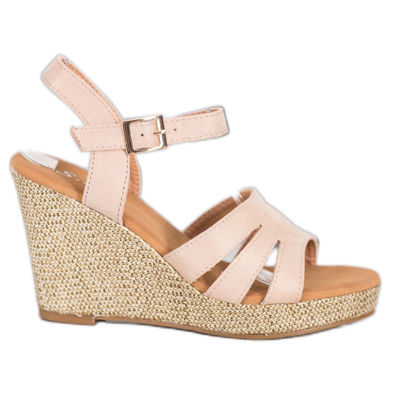 Small Swan Sandale clasice din piele ecologică bej