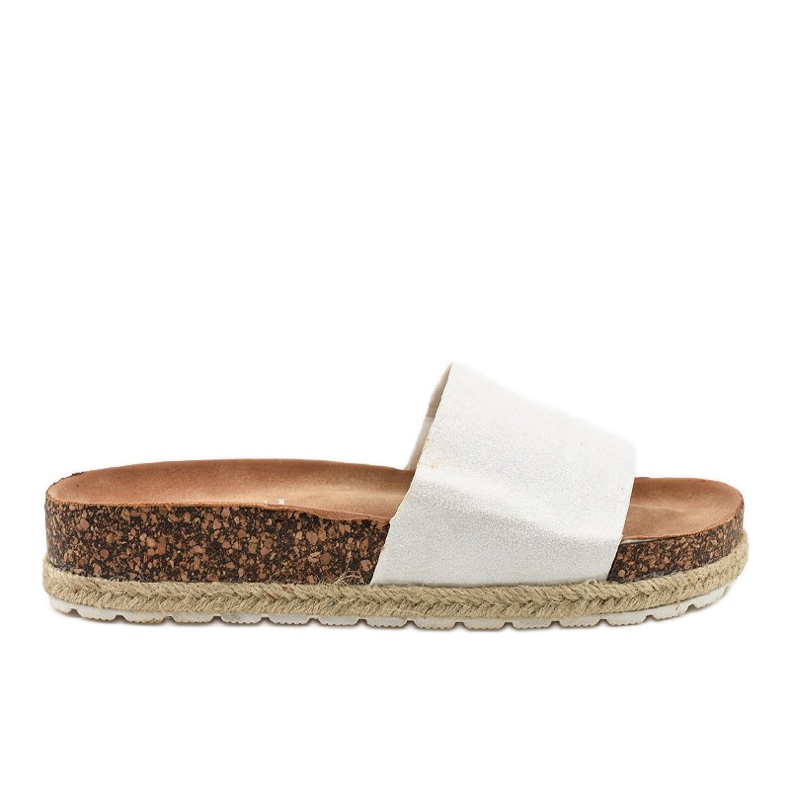 Papuci sclipici albi 6130