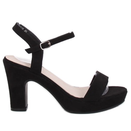 Sandale negre pe stâlp NS032P Negru Sandale negre pe stâlp NS032P Negru